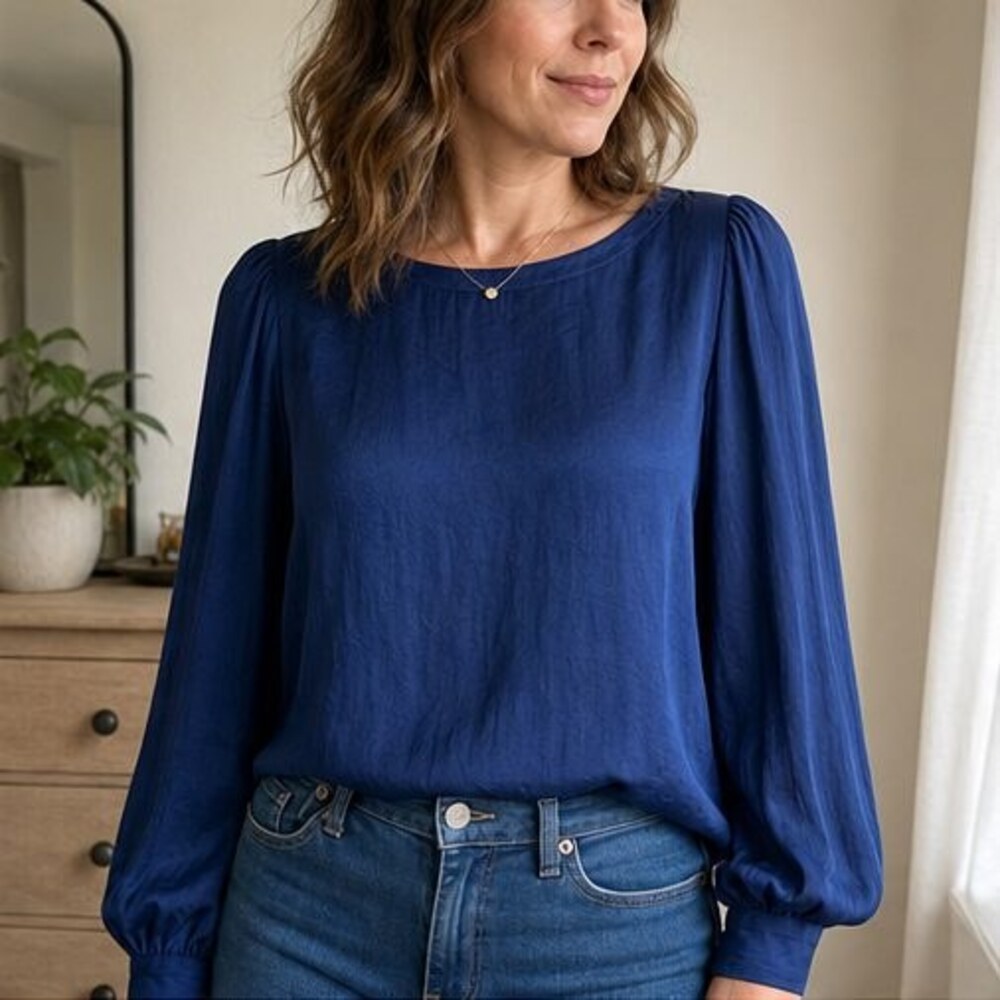 Olive Button Blouse - Picture 2 of 6